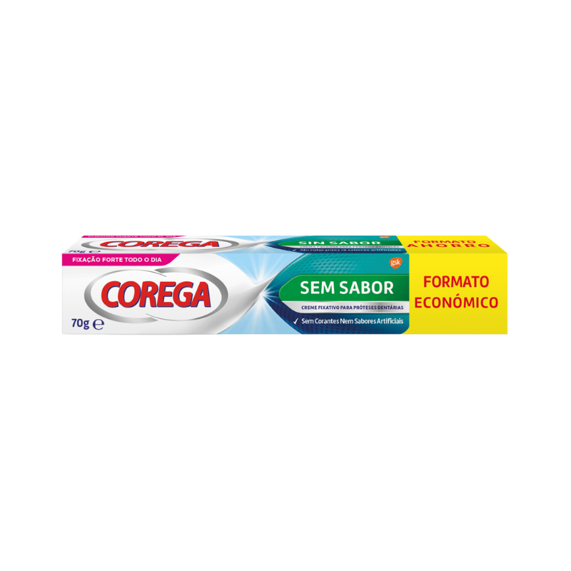 Corega Fixação 3D Sem Sabor Creme 70g