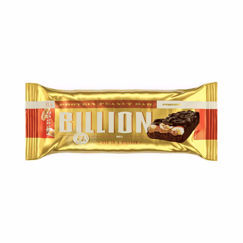 Prozis Protein Billion Barra Chocolate con Leche y Cacahuete 65g