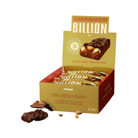 Prozis Protein Billion Barra Chocolate con Leche y Cacahuete 65g