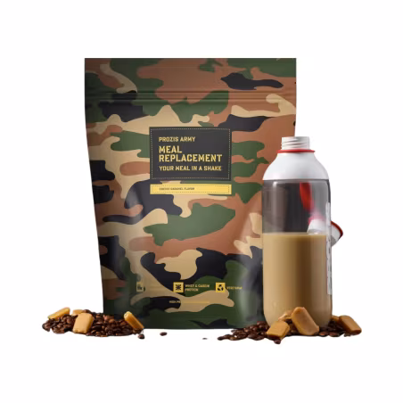 Shake substitut de repas au café et au caramel Army de Prozis 800 g