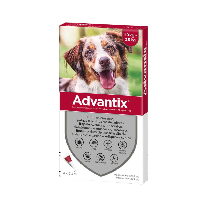 Advantix Perros 10-25kg 4 pipetas