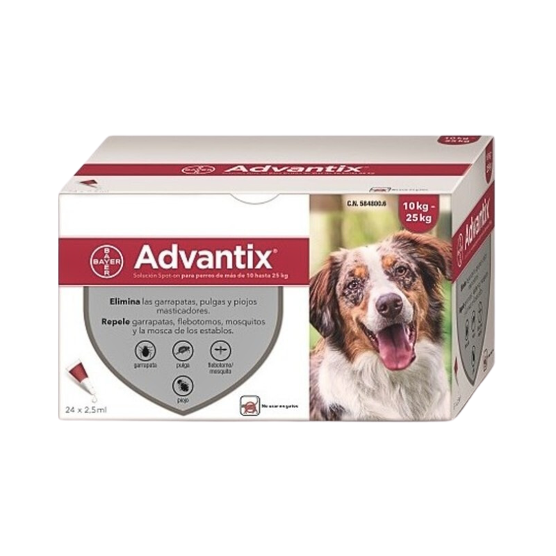 Advantix Perros 10-25kg 24 pipetas