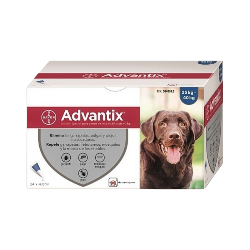 Advantix Cães 25-40kg 24 pipetas