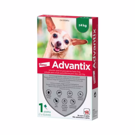 Advantix Perros hasta 4kg 1 pipeta