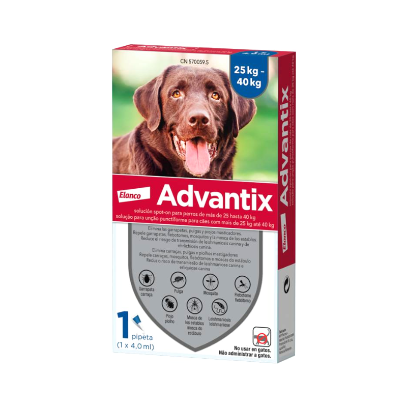Advantix Chiens 25-40kg 1 pipette