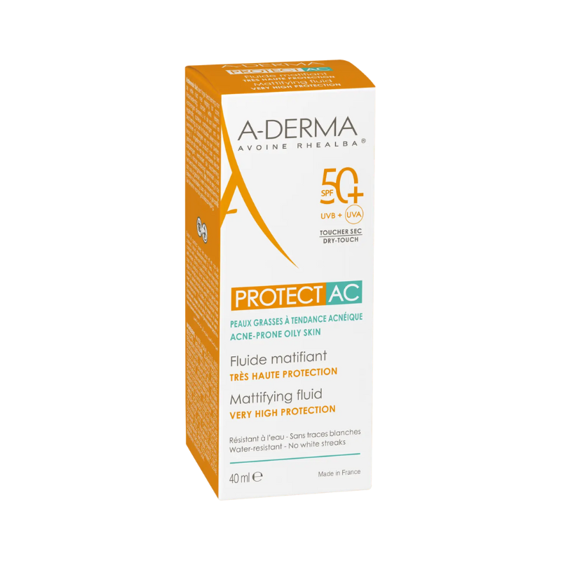 A-Derma Protect AC Fluide Solaire Matifiant Visage SPF50+ 40ml