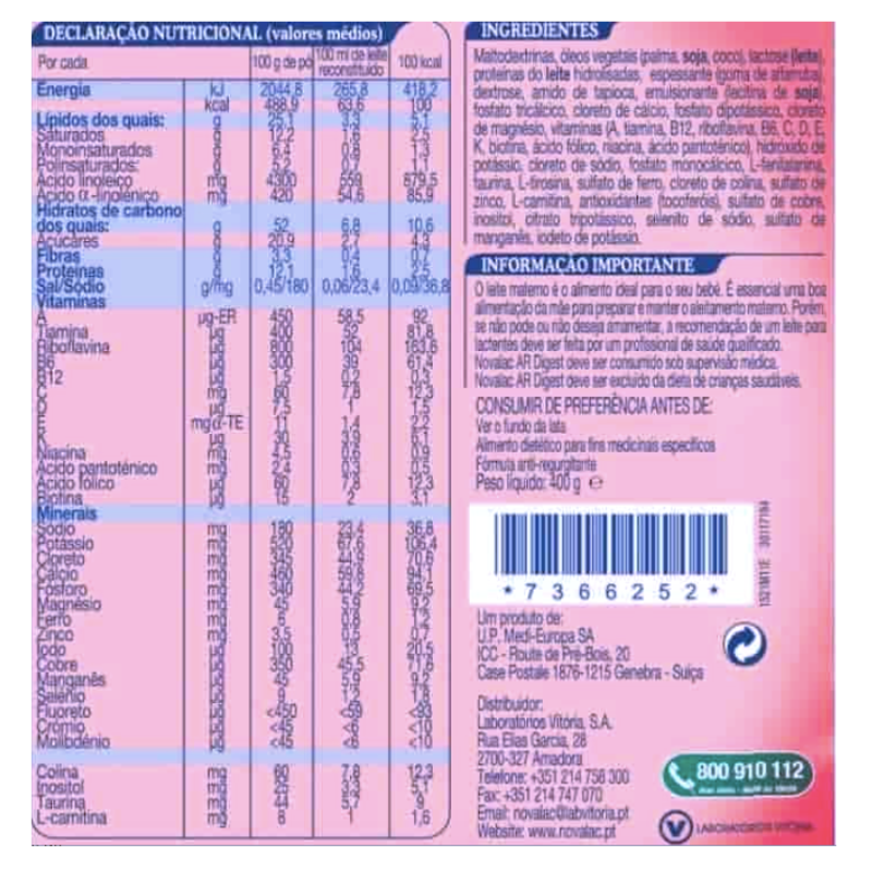 Novalac AR Digest+ 400g