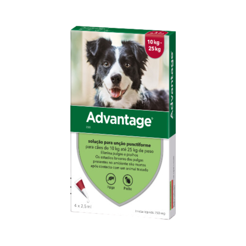 Advantage 250 Cães 10-25kg 4x2,5ml