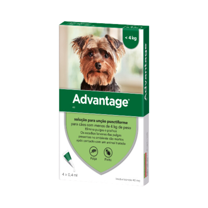 Advantage 40 Perros 0-4kg 4x0,4ml