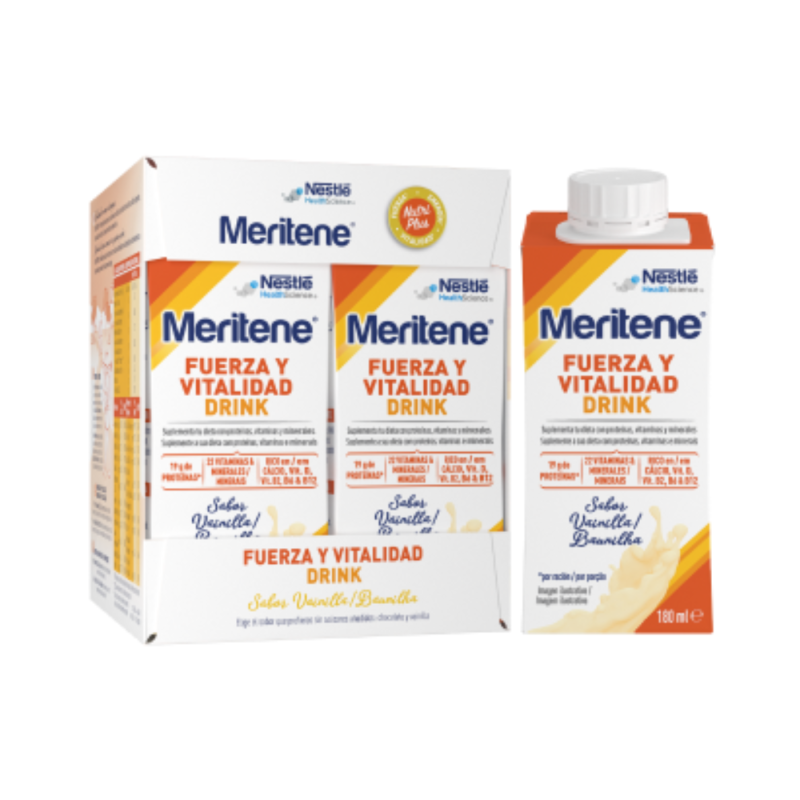 Meritene Fuerza y Vitalidad Drink Vainilla 4x180ml