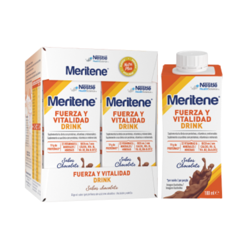 Meritene Fuerza y Vitalidad Drink Chocolate 4x180ml