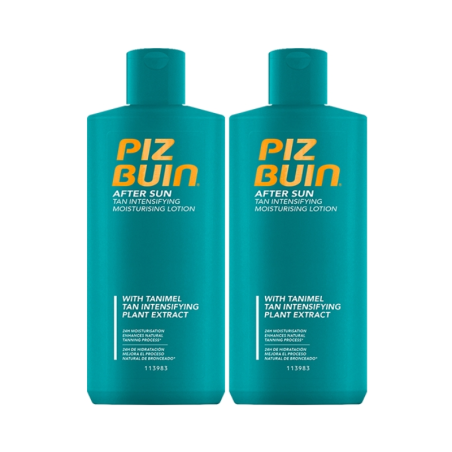 Piz Buin After Sun Lait Hydratant Sublimateur de Bronzage 2x200ml