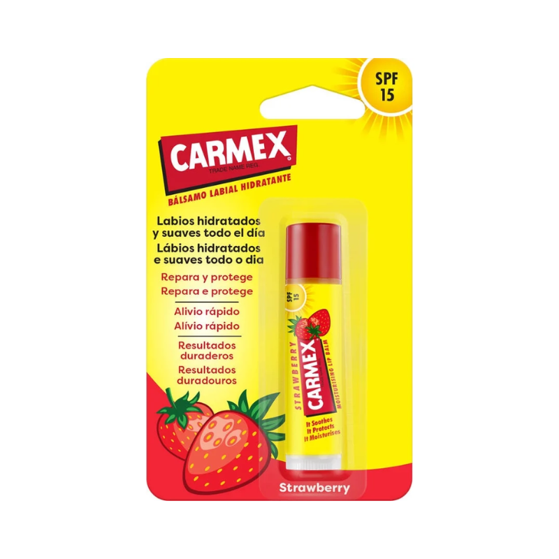 Carmex Lip Balm Strawberry SPF15 Stick 4.25g