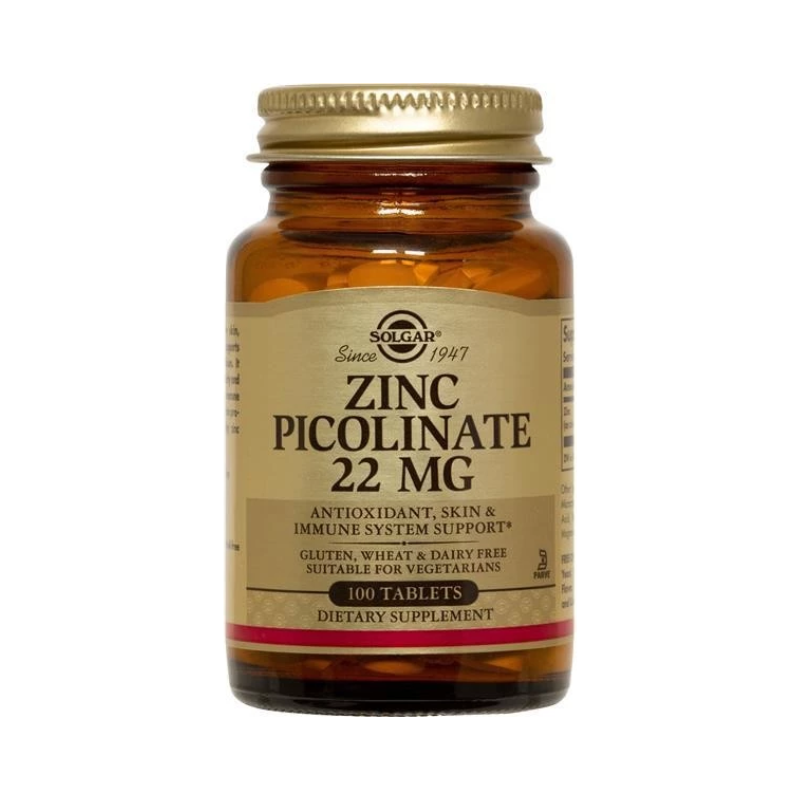Solgar Picolinato de Zinc 22mg 100 cápsulas