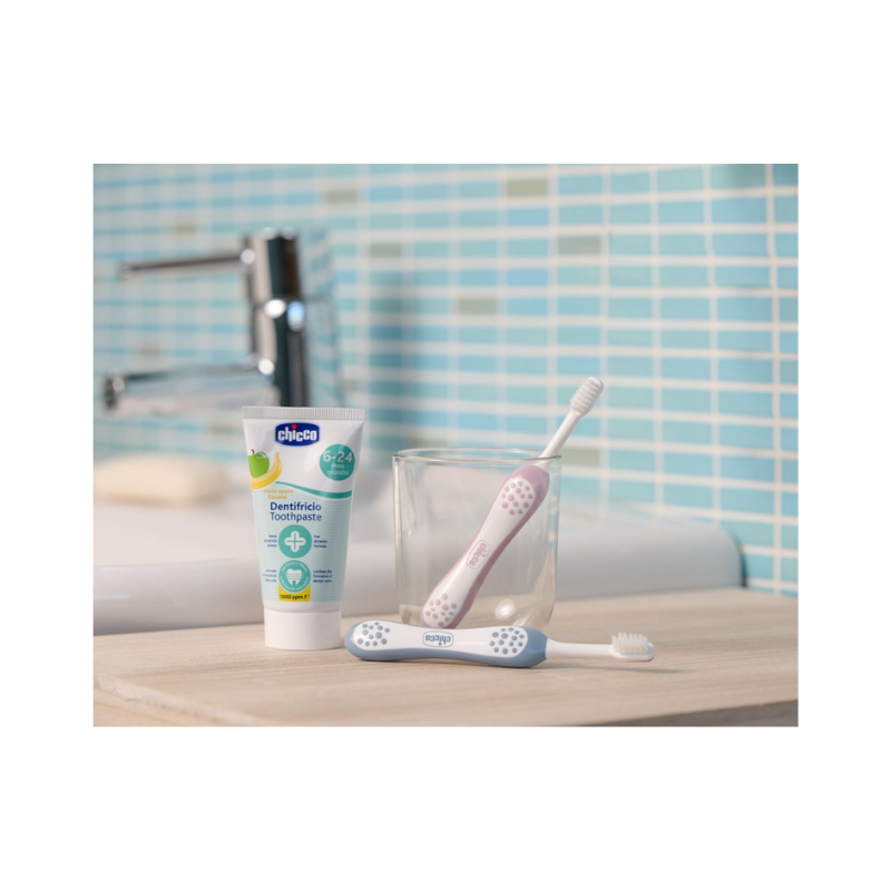 Chicco Toothbrushes First Teeth 6-36m Pack Yellow/Pink