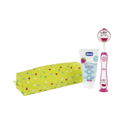 Chicco Kit Toothpaste + Toothbrush 3-6a Hippo