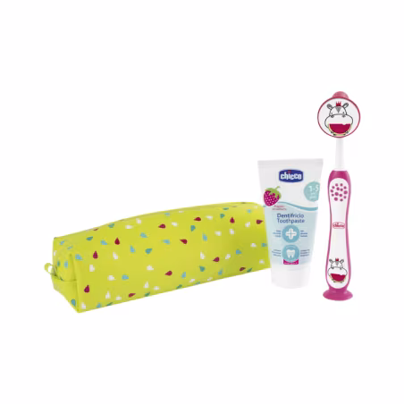 Chicco Kit Pasta + Escova de Dentes 3-6a Hipopótamo