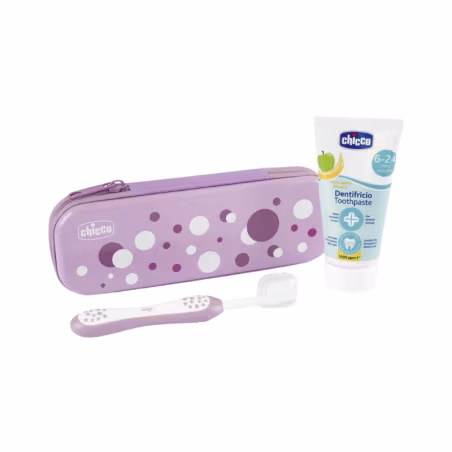 Chicco Kit Pasta + Escova de Dentes 6-36m Rosa