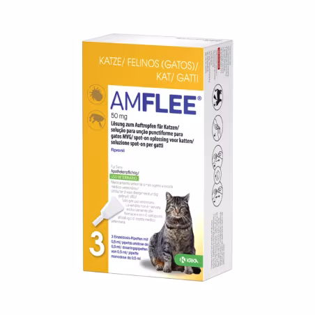 Amflee Spot On Cats 50mg 3 pipettes