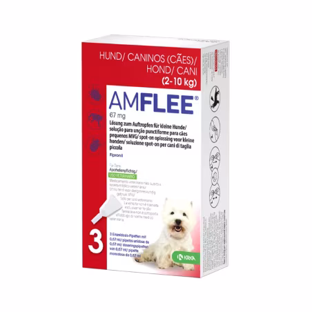 Amflee Spot On 67mg 2-10kg 3 pipettes