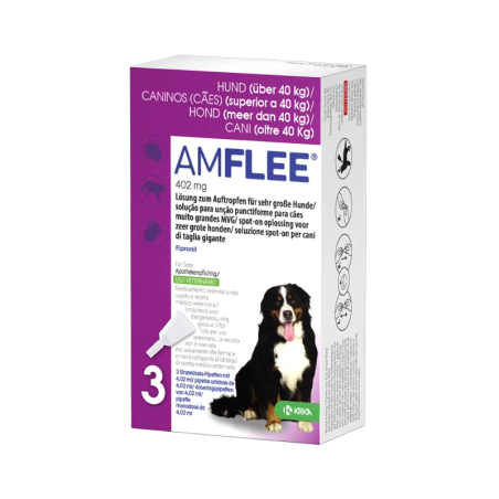 Amflee Spot On 402mg +40kg 3 pipetas