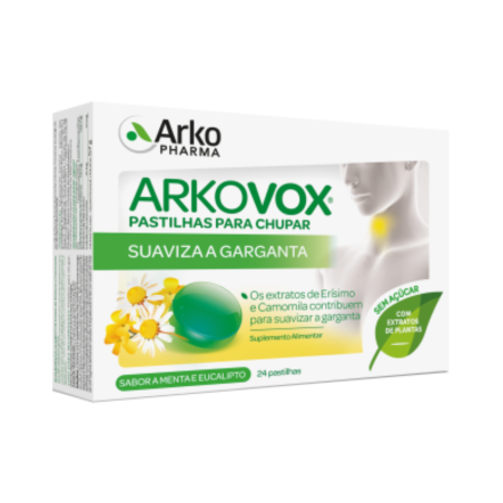 Arkopharma Arkovox Pastilhas Garganta Sabor Menta e Eucalipto 24 unidades