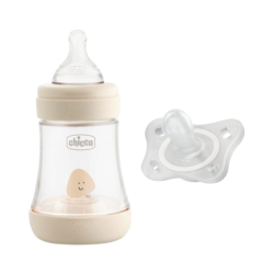 Chicco Perfect5 Biberon 0m+ 150ml + Sucette Mini Soft