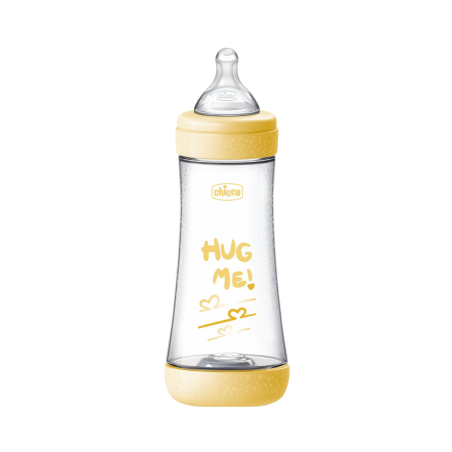 Chicco Biberon Perfect5 Débit Rapide 300ml +4m Jaune