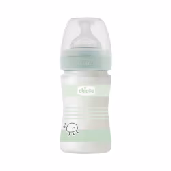 Chicco Well Being Biberão Vidro Fluxo Normal 0m+ 150ml Verde