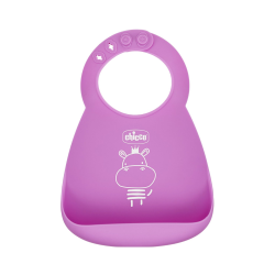 Chicco Bavoir Silicone 6m+ Rose