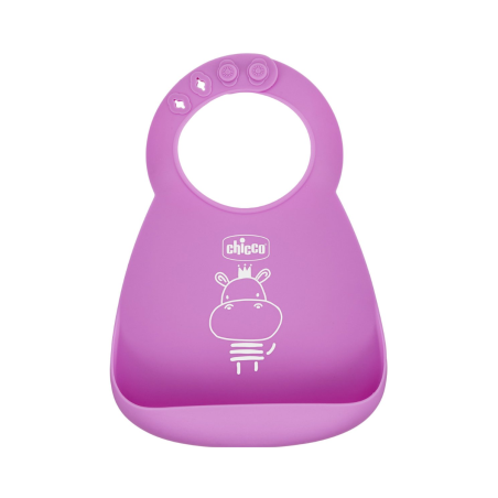 Chicco Babero Silicona 6m+ Rosa