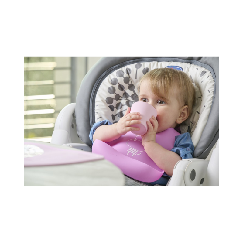 Chicco Silicone Bib 6m+ Pink