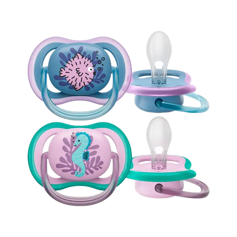 Philips Avent Ultra-Air Chupete 6-18m 2 unidades Pez/Caballito de Mar