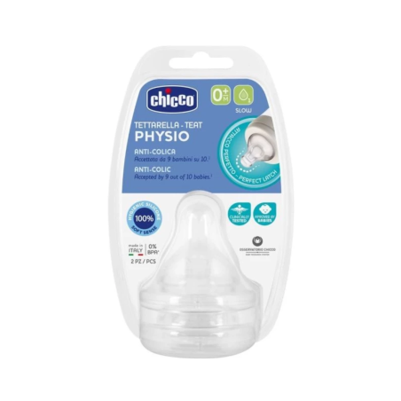 Chicco Physio Tétine Silicone 0m+ 2 unités