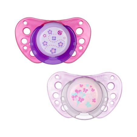 Chicco Physio Air Chupete Látex 4m+ 2 unidades Rosa