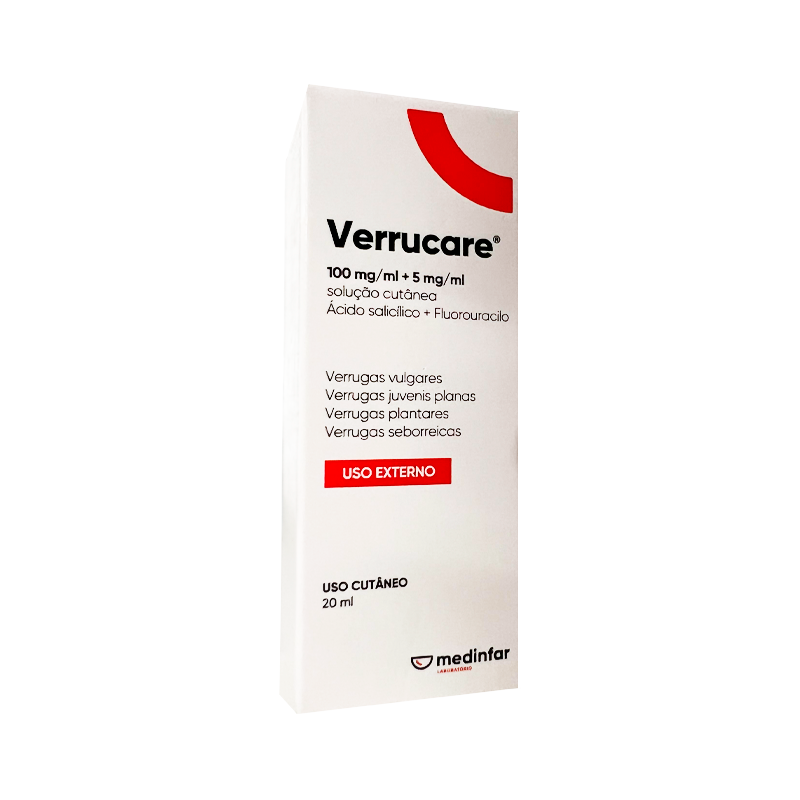 Verrucare 100mg/ml+5mg/ml Solution Cutanée 20ml