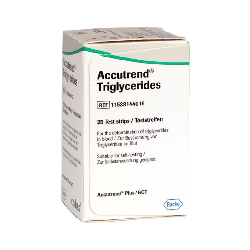 Accutrend Bandelettes de test des triglycérides 25 unités