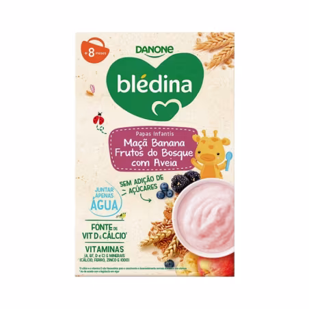 Blédina Papas Infantiles Laitier Pomme Banane Fruits des Forêts Avoine 200g