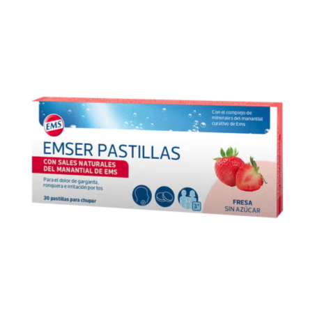 Emser Pastilhas Garganta Sabor Morango 30 unidades
