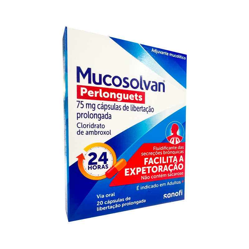 Mucosolvan Perlonguets 75mg 20 gélules