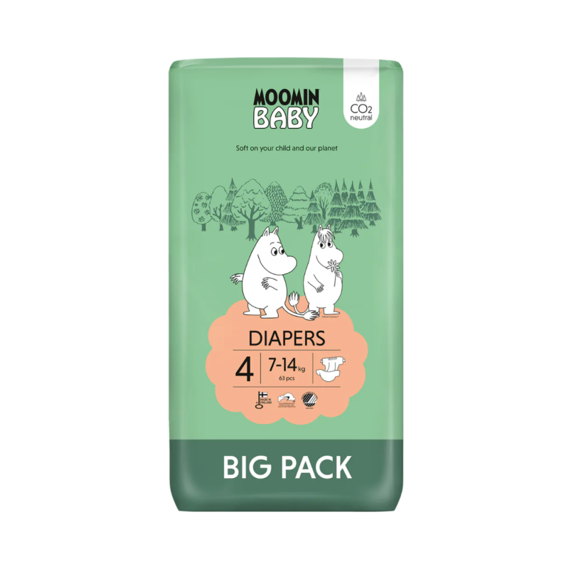 Moomin Baby T4 7-14kg 63 couches