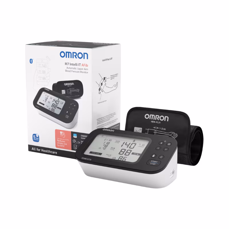 Omron Monitor de Presión Arterial Digital M7 Intelli IT AFib