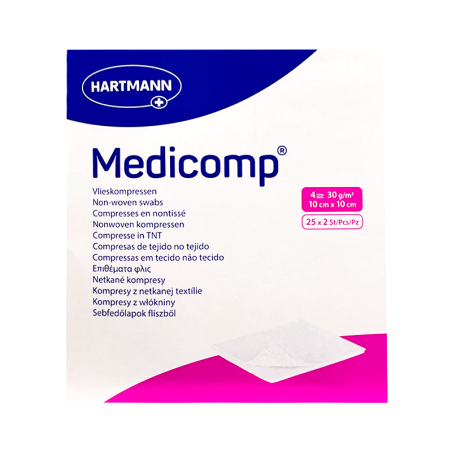 Medicomp Compresas Estériles de Non-Woven 10x10cm 50 unidades