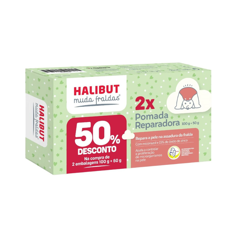 Halibut Changer Couches Pommade Réparatrice 100g+50g