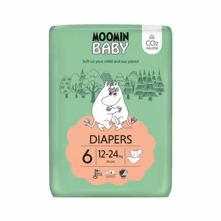 Moomin Baby T6 12-24kg 34 pañales