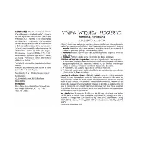 René Furterer Vitalfan Progresivo Anticaída 3x30 cápsulas