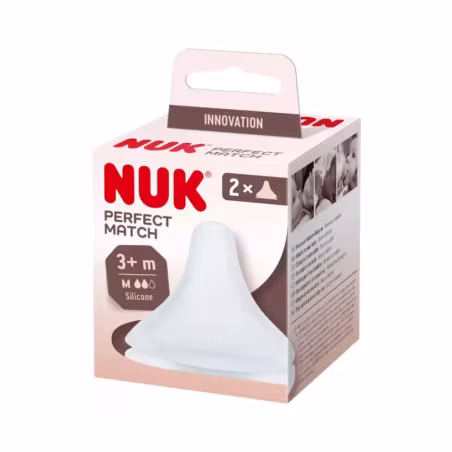 Nuk Perfect Match Tetina Silicona 3m+ M 2 unidades