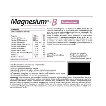 Magnesium-B 30 comprimidos Magnesium-B 30 comprimidos