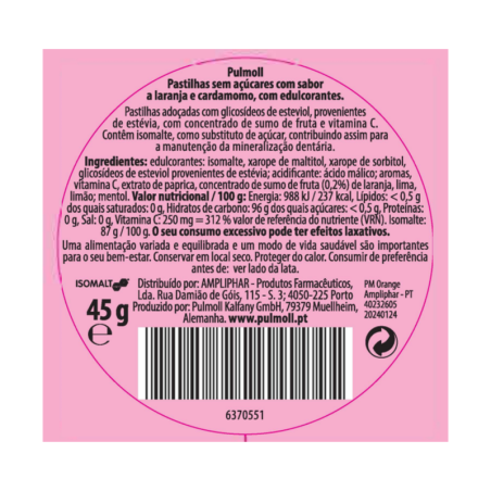 Pulmoll Bonbons Orange 45g