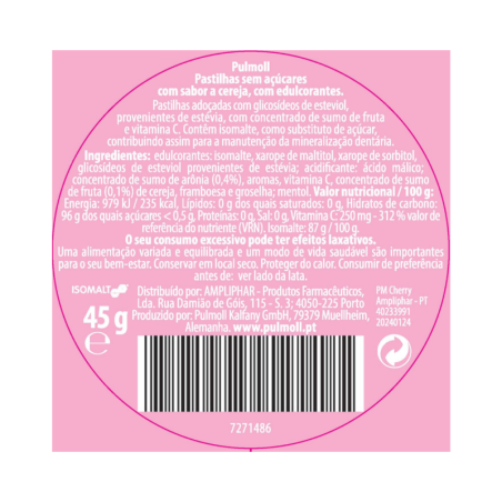 Pulmoll Bonbons Cerise 45g